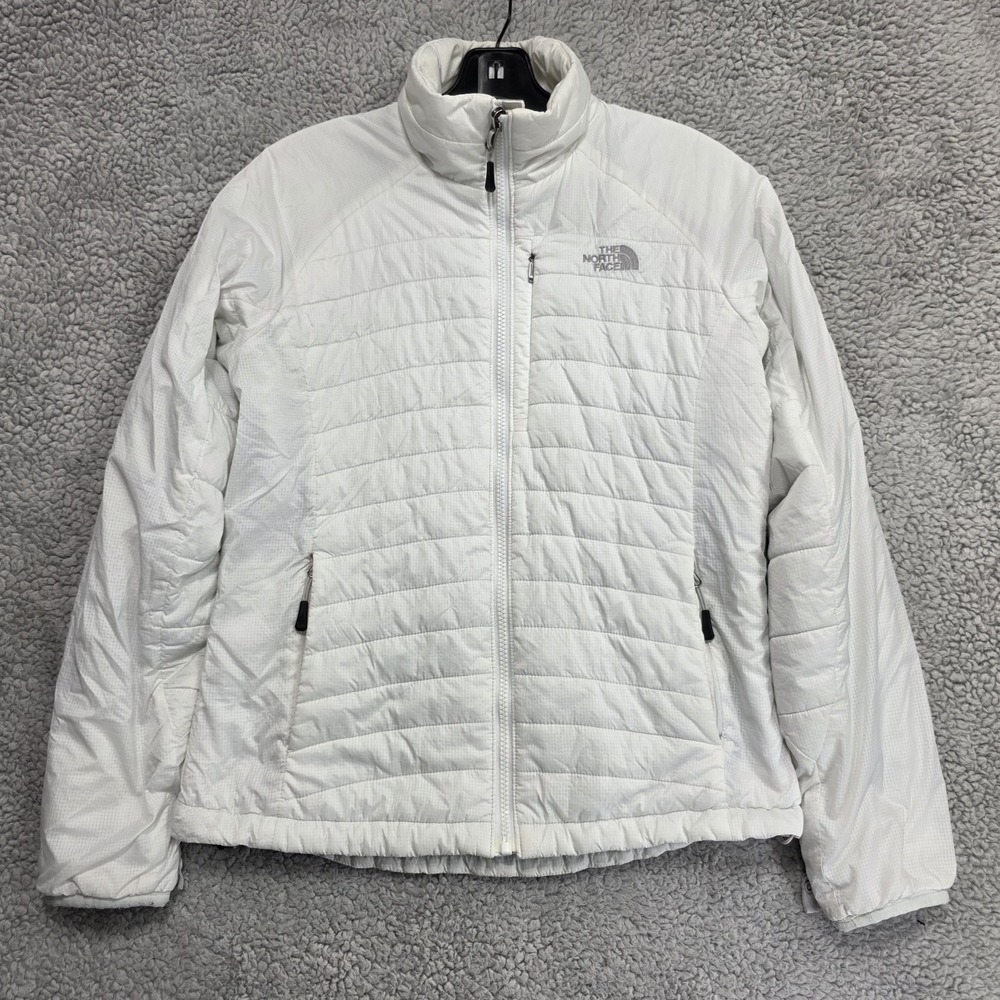 The North Face Women's Primaloft Puffer White Jacket Coat Sz Small